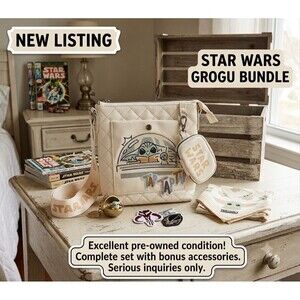 Disney Parks Star Wars Baby Grogu Crossbody Bag With Coin Purse 2023